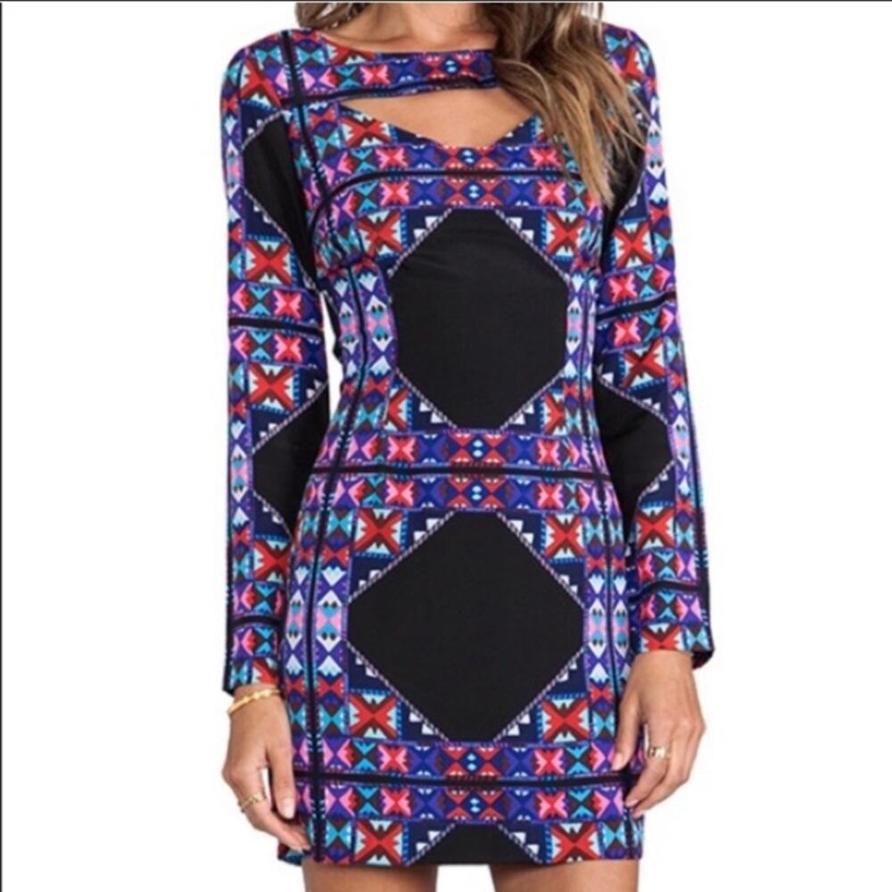 Mara Hoffman front cut out rider geometric dress